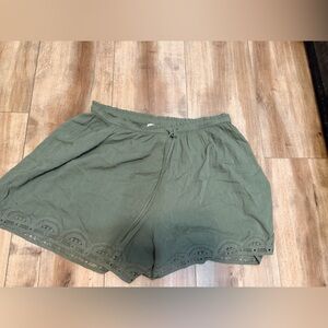 Aerie Olive Green Relaxed Shorts